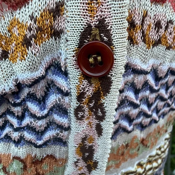 Missoni light weight cotton blend multi colored cardigan - Picture 5 of 11